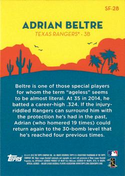2015 Topps - Spring Fever #SF-28 Adrian Beltre Back