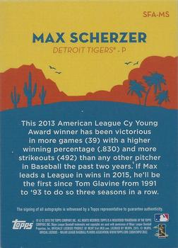 2015 Topps - Spring Fever Autographs #SFA-MS Max Scherzer Back