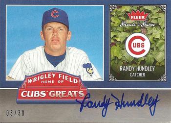 2006 Fleer Greats of the Game - Cubs Greats Autograph #CHC-RH Randy Hundley Front