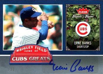 2006 Fleer Greats of the Game - Cubs Greats Autograph #CHC-EB Ernie Banks Front