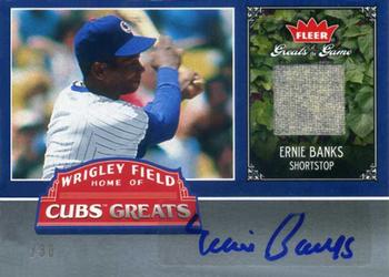 2006 Fleer Greats of the Game - Cubs Greats Autograph Memorabilia #CHC-EB Ernie Banks Front