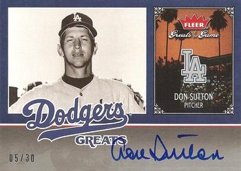 2006 Fleer Greats of the Game - Dodger Greats Autograph #LAD-DS Don Sutton Front