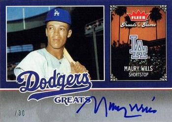 2006 Fleer Greats of the Game - Dodger Greats Autograph #LAD-MW Maury Wills Front