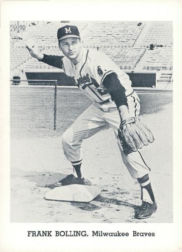 1963 Jay Publishing Milwaukee Braves Set C #NNO Frank Bolling Front