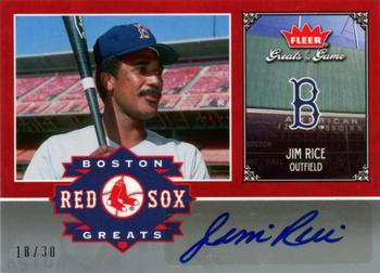 2006 Fleer Greats of the Game - Red Sox Greats Autograph #BOS-JR Jim Rice Front