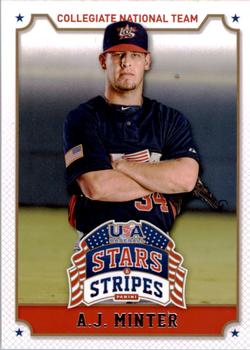 2015 Panini USA Baseball Stars & Stripes #2 A.J. Minter Front