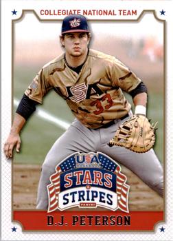 2015 Panini USA Baseball Stars & Stripes #27 D.J. Peterson Front