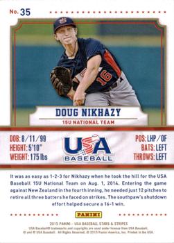2015 Panini USA Baseball Stars & Stripes #35 Doug Nikhazy Back