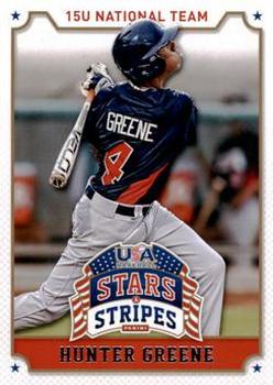 2015 Panini USA Baseball Stars & Stripes #43 Hunter Greene Front