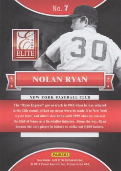 2014 Panini Elite Extra Edition - Historic Picks #7 Nolan Ryan Back