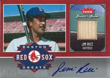 2006 Fleer Greats of the Game - Red Sox Greats Autograph Memorabilia #BOS-JR Jim Rice Front