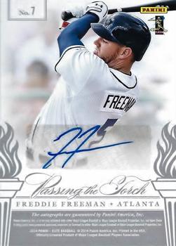 2014 Panini Elite Extra Edition - Passing the Torch Signatures #7 Fred McGriff / Freddie Freeman Back