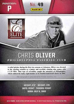 2014 Panini Elite Extra Edition - Prospects Signatures #49 Chris Oliver Back