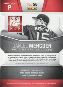 2014 Panini Elite Extra Edition - Prospects Signatures Inspirations #56 Daniel Mengden Back