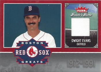 2006 Fleer Greats of the Game - Red Sox Greats Memorabilia #BOS-DE Dwight Evans Front