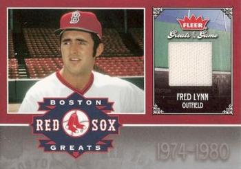 2006 Fleer Greats of the Game - Red Sox Greats Memorabilia #BOS-FL Fred Lynn Front