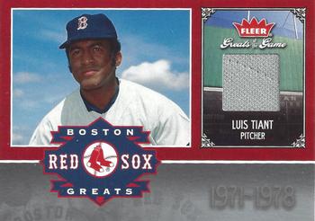 2006 Fleer Greats of the Game - Red Sox Greats Memorabilia #BOS-LT Luis Tiant Front