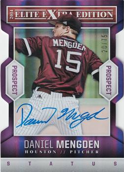 2014 Panini Elite Extra Edition - Prospects Signatures Status Purple #56 Daniel Mengden Front