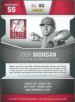 2014 Panini Elite Extra Edition - Prospects Signatures Status Purple #90 Josh Morgan Back
