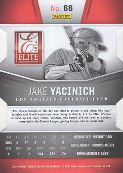 2014 Panini Elite Extra Edition - Status Gold #66 Jake Yacinich Back