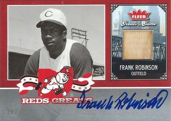 2006 Fleer Greats of the Game - Reds Greats Autograph Memorabilia #CIN-FR Frank Robinson Front