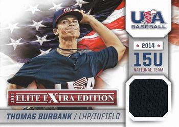 2014 Panini Elite Extra Edition - USA Baseball 15U Game Jerseys #12 Thomas Burbank Front