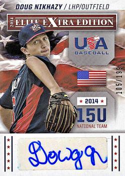 2014 Panini Elite Extra Edition - USA Baseball 15U Signatures #6 Doug Nikhazy Front