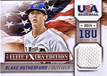2014 Panini Elite Extra Edition - USA Baseball 18U Game Jerseys #3 Blake Rutherford Front