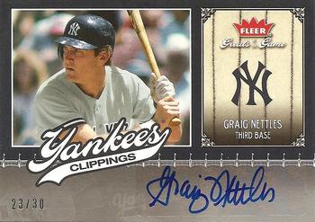 2006 Fleer Greats of the Game - Yankee Clippings Autograph #NYY-GN Graig Nettles Front