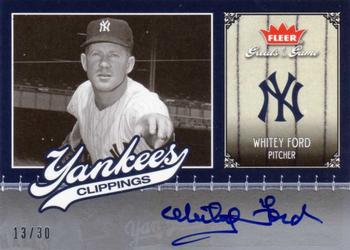 2006 Fleer Greats of the Game - Yankee Clippings Autograph #NYY-WF Whitey Ford Front