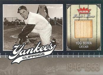 2006 Fleer Greats of the Game - Yankee Clippings Memorabilia #NYY-YB Yogi Berra Front