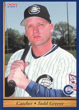 2001 Choice Columbus Clippers #23 Todd Greene Front
