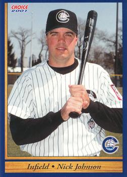 2001 Choice Columbus Clippers #24 Nick Johnson Front