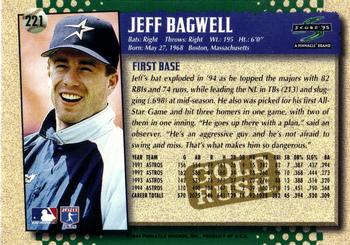 1995 Score - Gold Rush #221 Jeff Bagwell Back