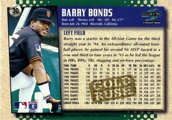 1995 Score - Gold Rush #30 Barry Bonds Back