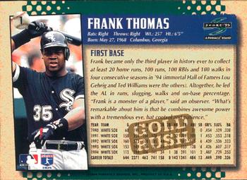 1995 Score - Gold Rush #1 Frank Thomas Back