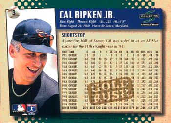 1995 Score - Gold Rush #3 Cal Ripken Jr. Back