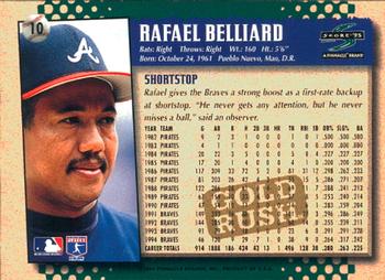 1995 Score - Gold Rush #10 Rafael Belliard Back