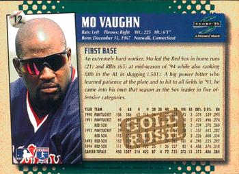 1995 Score - Gold Rush #12 Mo Vaughn Back