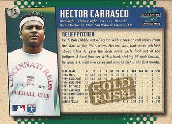 1995 Score - Gold Rush #13 Hector Carrasco Back