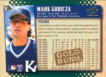 1995 Score - Gold Rush #20 Mark Gubicza Back