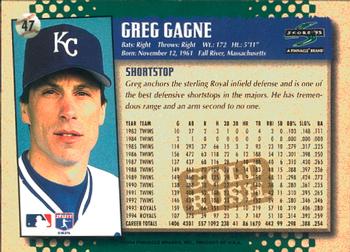 1995 Score - Gold Rush #47 Greg Gagne Back