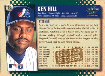 1995 Score - Gold Rush #50 Ken Hill Back