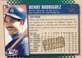 1995 Score - Gold Rush #52 Henry Rodriguez Back