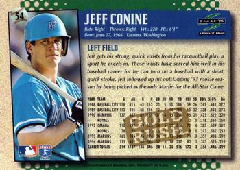 1995 Score - Gold Rush #54 Jeff Conine Back