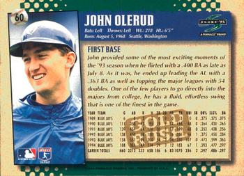 1995 Score - Gold Rush #60 John Olerud Back