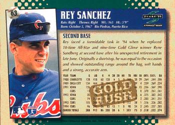 1995 Score - Gold Rush #63 Rey Sanchez Back