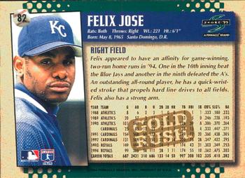 1995 Score - Gold Rush #82 Felix Jose Back