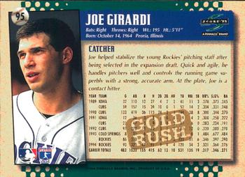 1995 Score - Gold Rush #95 Joe Girardi Back