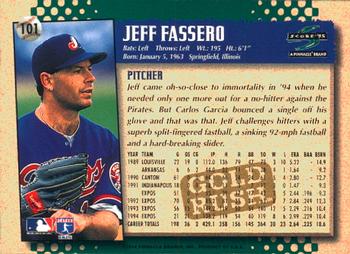 1995 Score - Gold Rush #101 Jeff Fassero Back